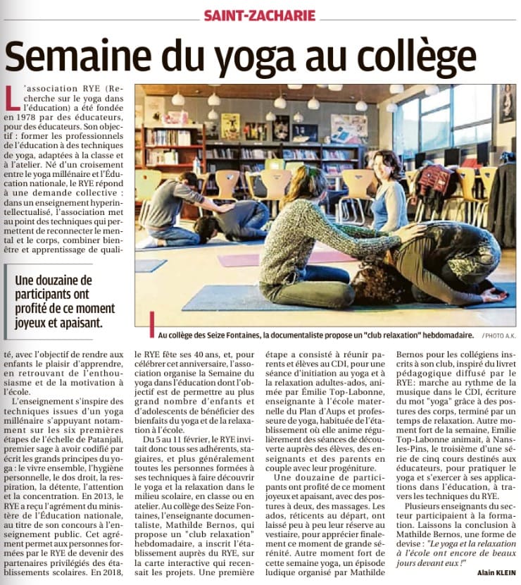 Semaine du yoga au collège-2